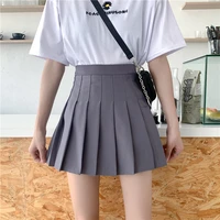 female pleated skirt sexy female short skirt cute spring and autumn high waist solid color mini skirt summer female ski skirt