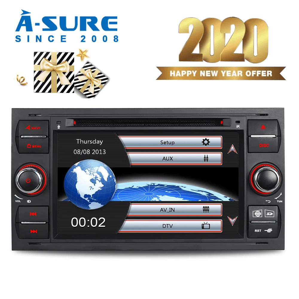 A Sure автомобильный мультимедийный плеер 2 DIN Авто радио gps Navi для Ford Transit Focus Galaxy S Max C