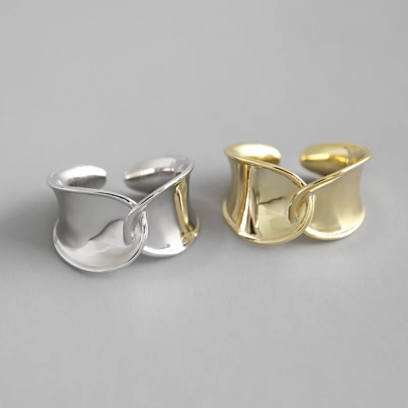 Шанис 100% 925 пробы серебро Открытые Кольца для пальцев Для женщин Винтаж INS твист