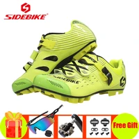 sidebike mtb cycling shoes athletic bike shoes add spd pedals auto lock professional shoes riding bicycle sneakers outdoor sport
