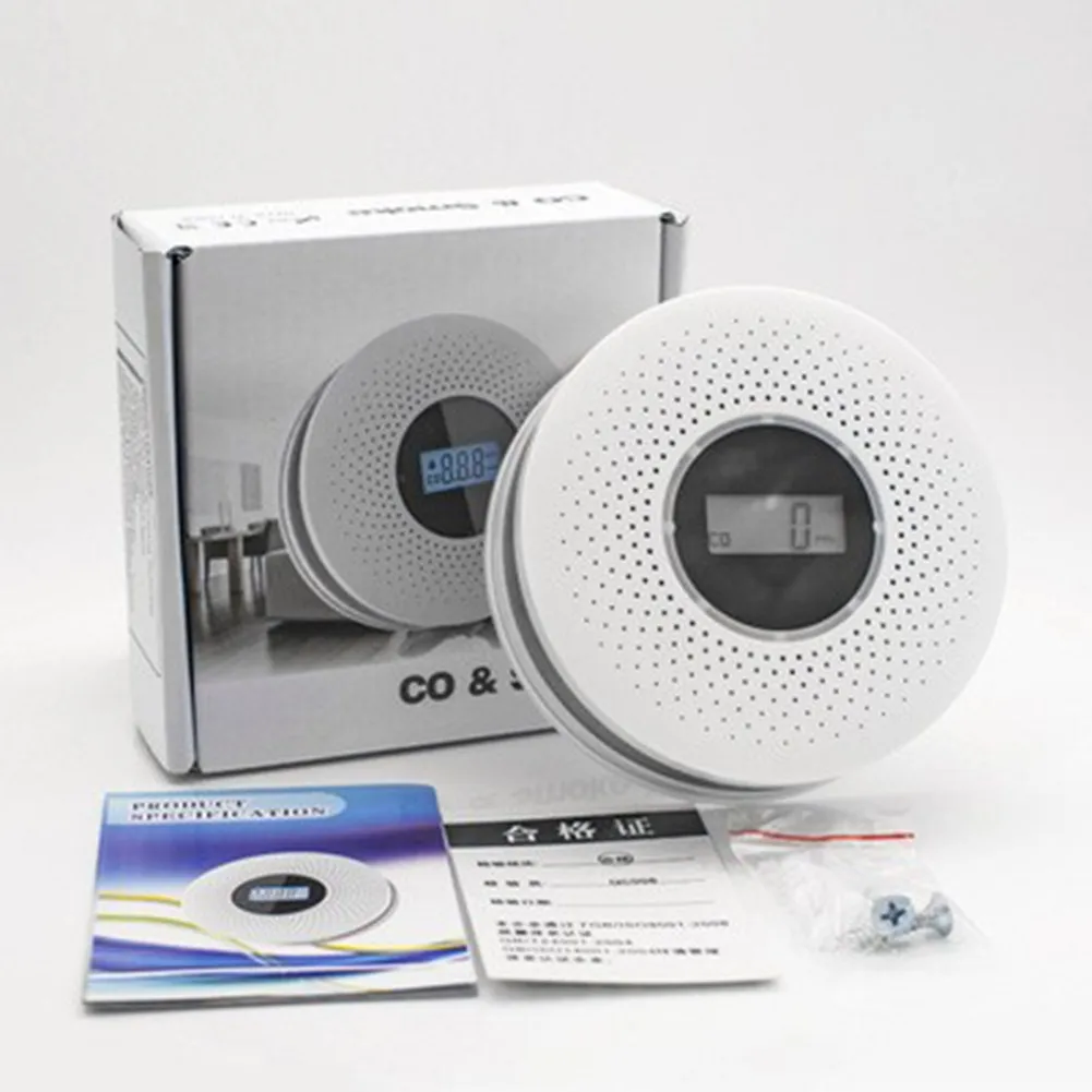 

Kombination Rauch Kohlenmonoxid-detektor Alarm Detektor Sound Und Licht Alarm With Display, Battery Operated Smoke CO Alarm