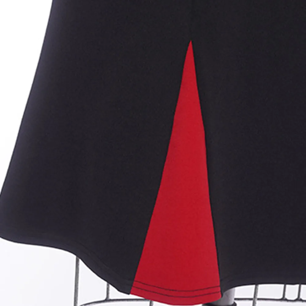 

Western Style Sexy Slim Knitting Splicing Oversize Women's Dress Fashion Casual Color Contrast Heart-shaped Neckline 7 Sleeve