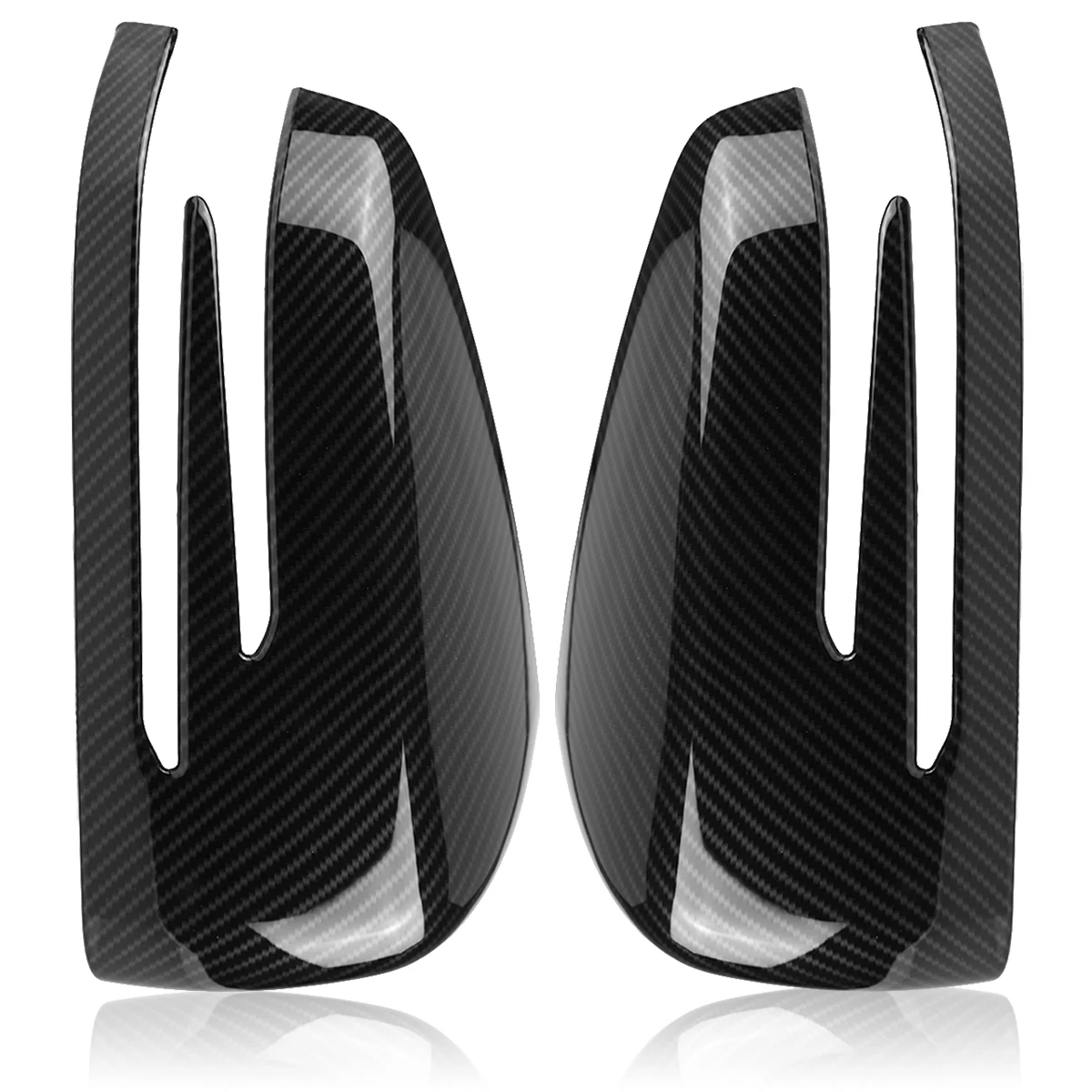 

1 пара автомобильных боковых крышек зеркала заднего вида из углеродного волокна для Mercedes Benz A B C E S CLA GLK GLA Class W204 W246