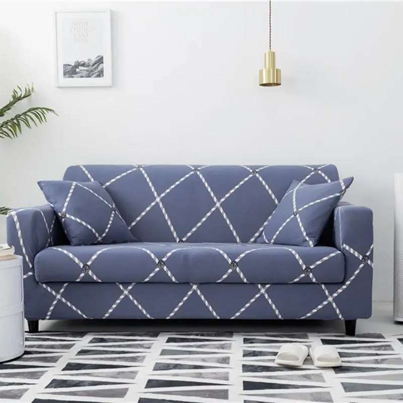

Fashion Modern Elastic Sofa Cover Geometric Series Fully-wrapped Anti-dust Printed Stretch Slipcovers Slip-Resistant Home Decor