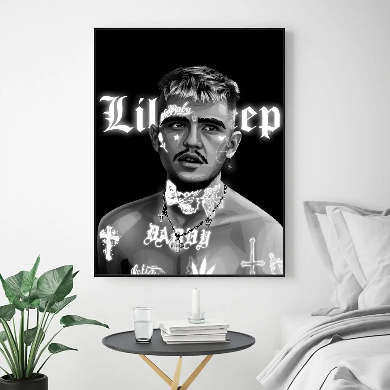 Свечение Lil открытым музыкальный Рэппер холст настенный художественный принт