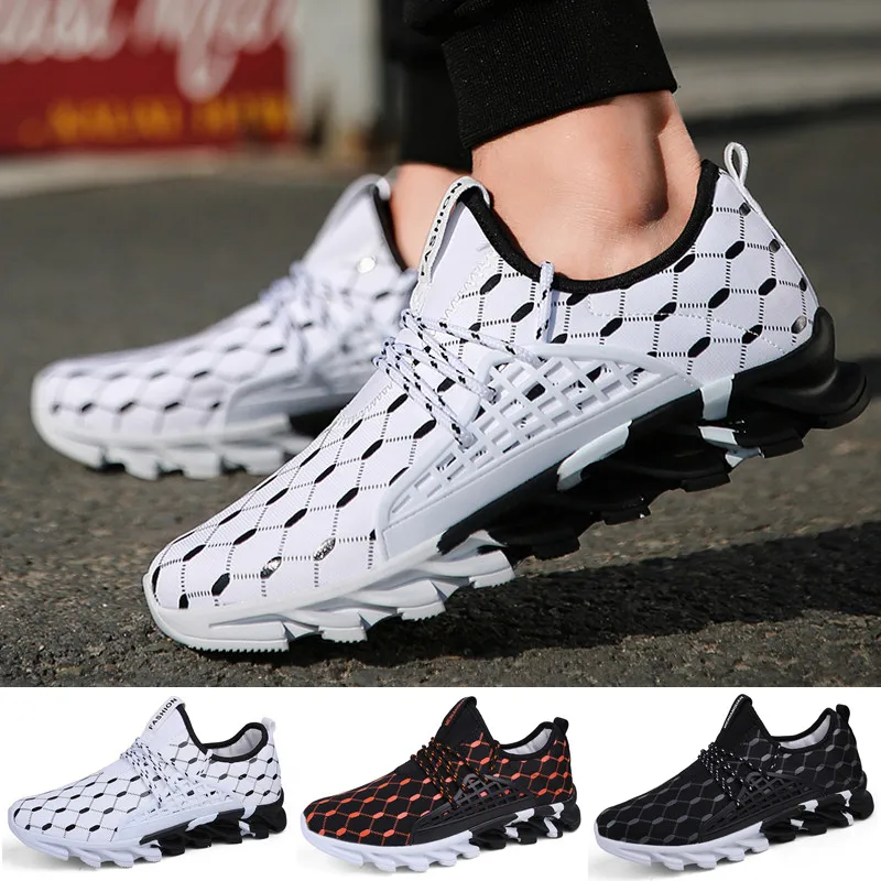 

Men Sneakers Fashion Walking Shoes Rhomboid Comforty Leisure Jogging Shoes Breathable Footwear Size 39-47