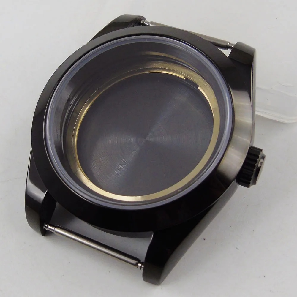 

Black PVD 36mm Sapphire Watch Case For NH35 NH36 Miyota82 series Mingzhu/DG 2813 ETA 2836 Movement Polished Bezel