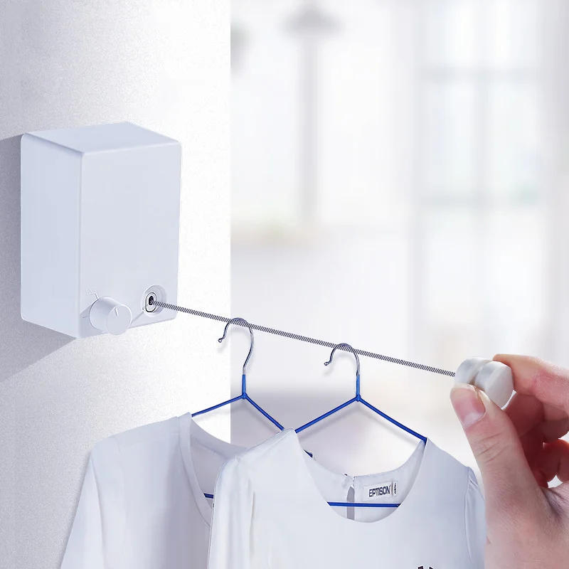 

Неперфорированная телескопическая невидимая Веревка для белья гостиница Балкон Ванная сужающаяся Нескользящая Веревка для белья проволо...