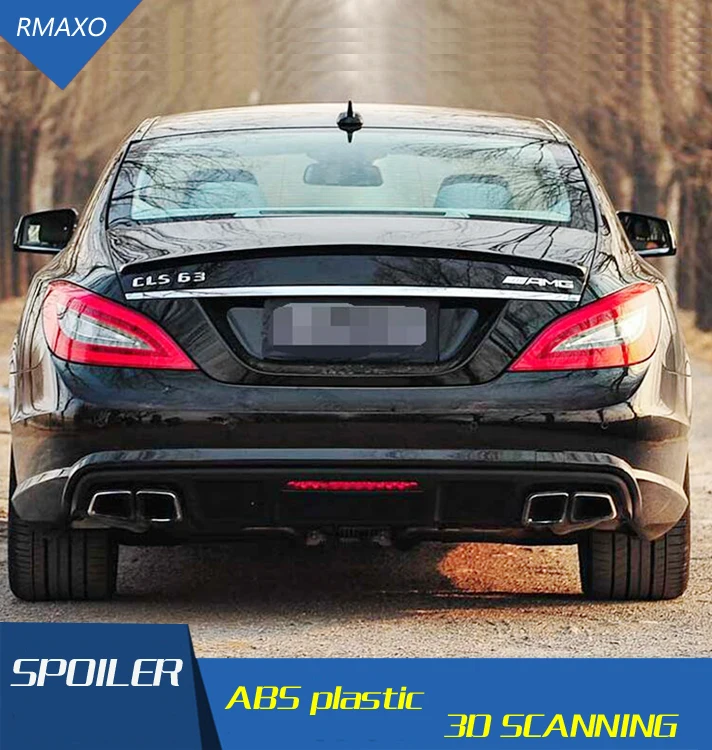 Спойлер для Benz W218 2012 2017 задний спойлер из АБС материала заднего крыла автомобиля