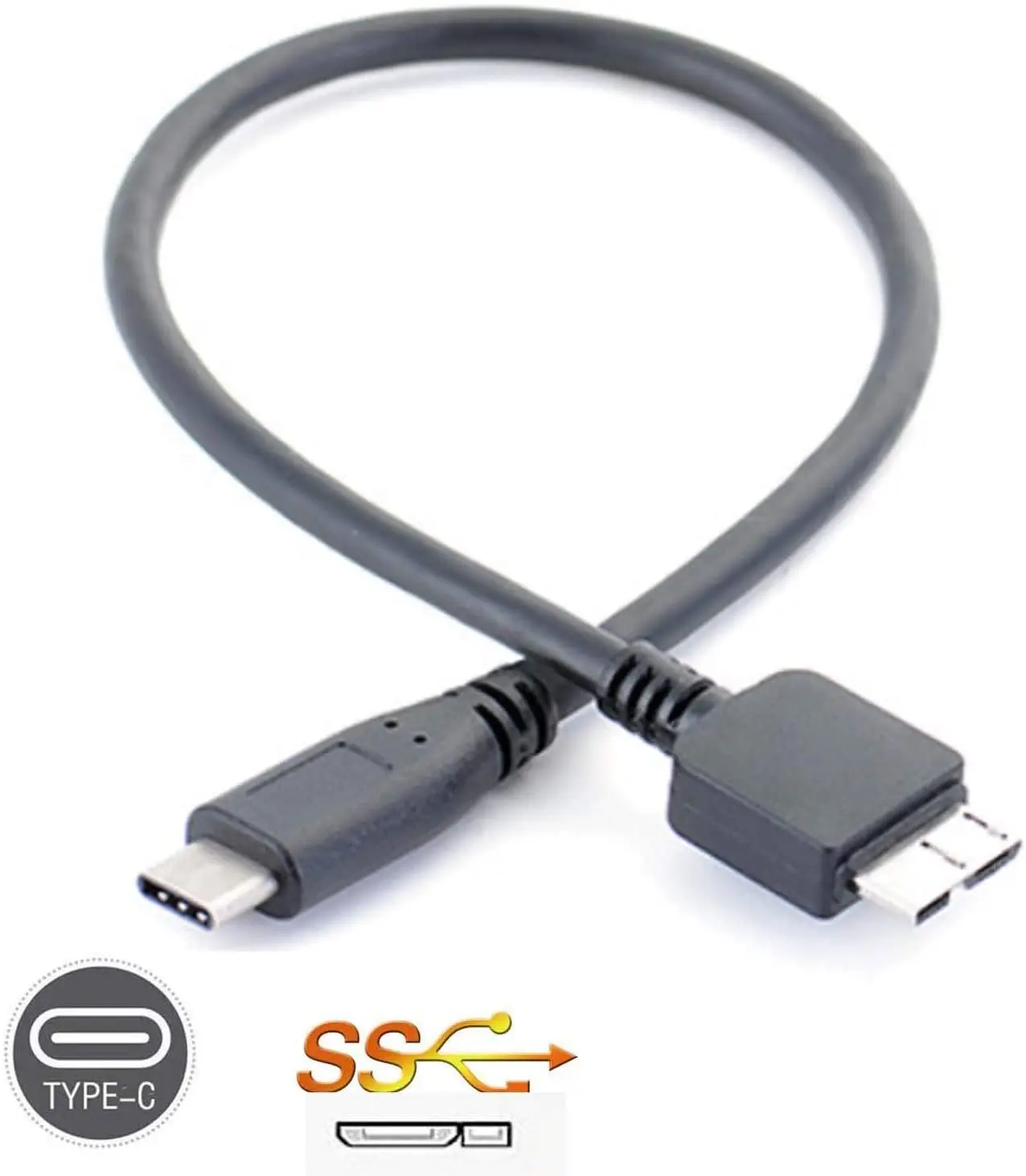 

USB 3.1 Type-C to USB 3.0 Micro B Cable Connector for Hard Drive Smartphone Cell Phone PC