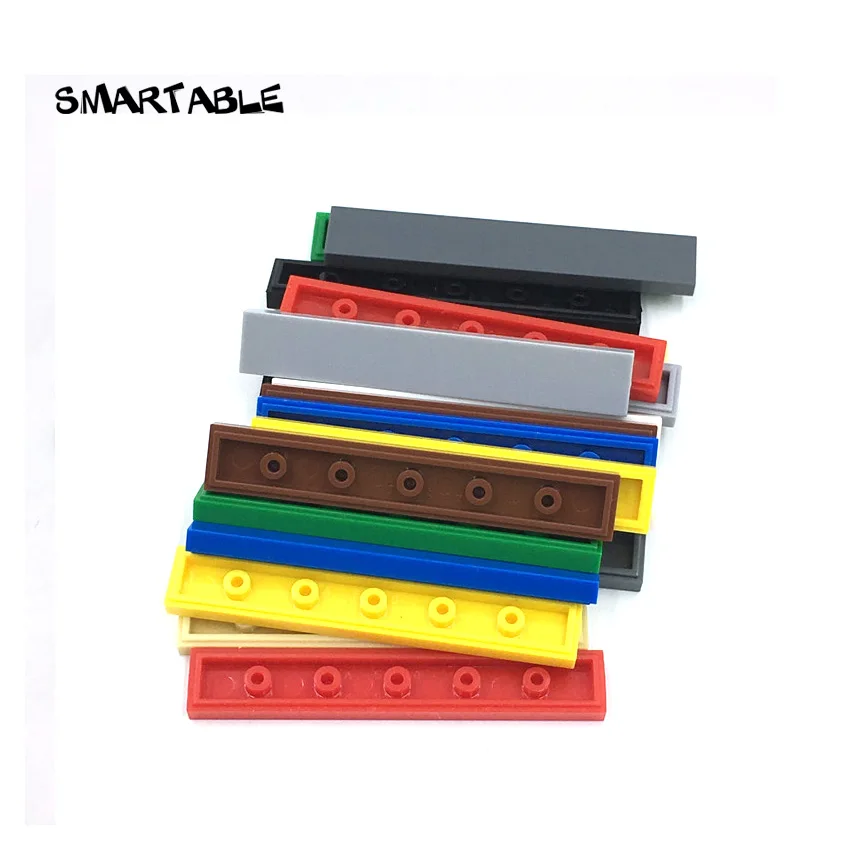 Smartable Tile 1x6 с пазом плоские шпильки строительные блоки детали креативные игрушки