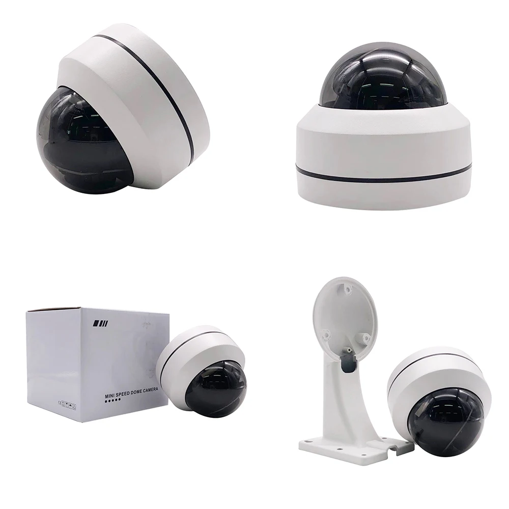 UniLook открытый 5MP PoE PTZ безопасности IP камера 2592x1944P супер HD 4X оптический зум PTZ купольная камера антивандальная с кронштейном