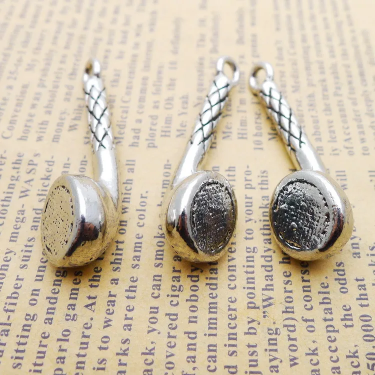 

Jewelry Making Charms Headset Pendants Antique Silver Color 13x42mm 2 Pieces