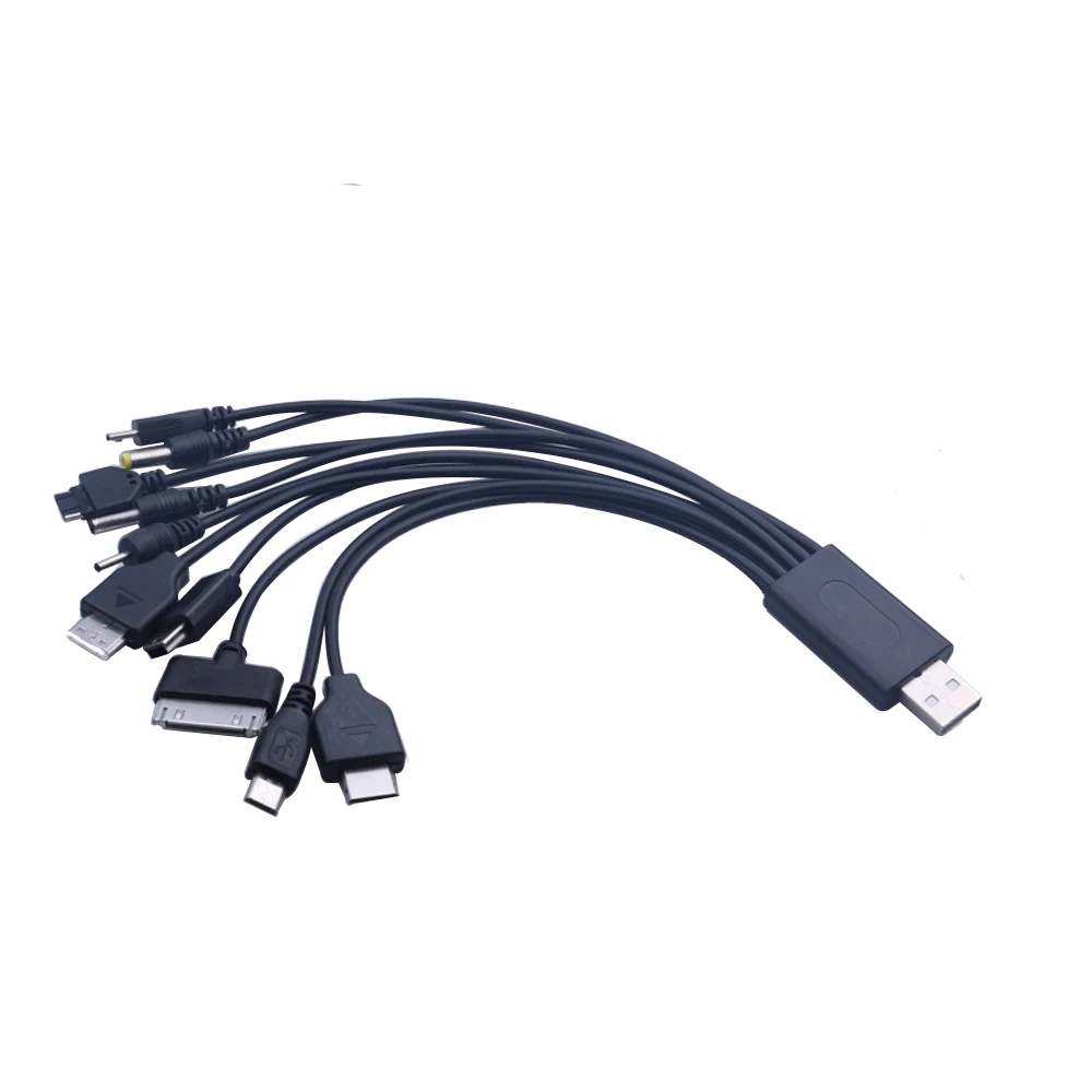 Новинка 10 в 1 зарядный кабель USB зарядные кабели Micro Mini мульти-Джек для смартфонов
