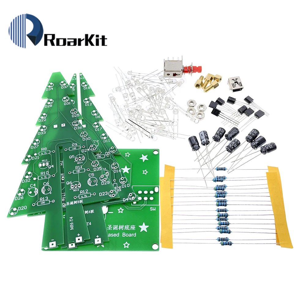 Трехмерная 3D цветная Рождественская елка Набор для творчества