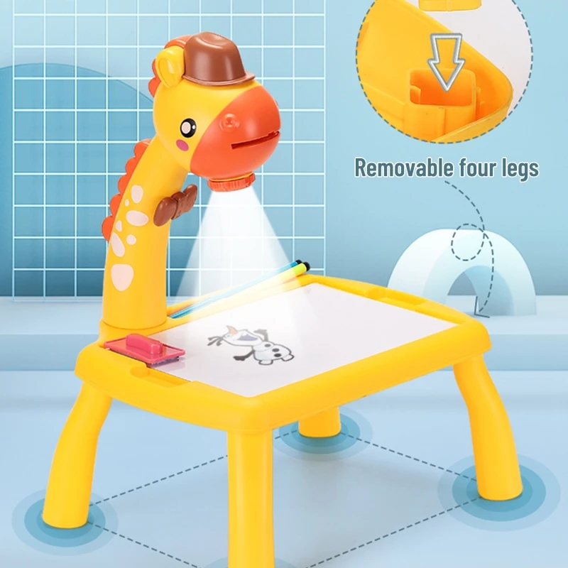 Multifunctional Drawing Board Learning Desk with Music Function Trace and Draw Projector for Children Kid Art Birt | Дом и сад
