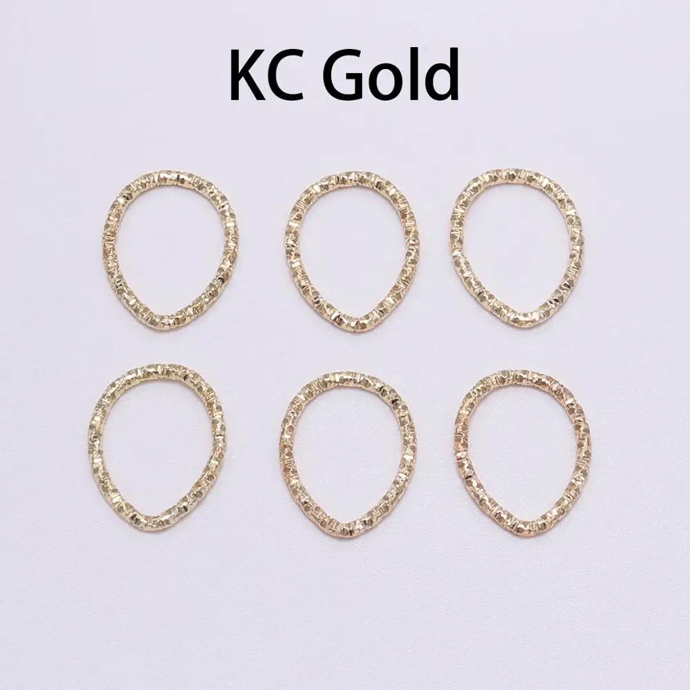 50pcs/lot 16.5mm New Style Silver Gold star Jump Rings Twisted Split Rings Spacer Connectors For Jewelry Making Making Supplies - Цвет: KC Gold