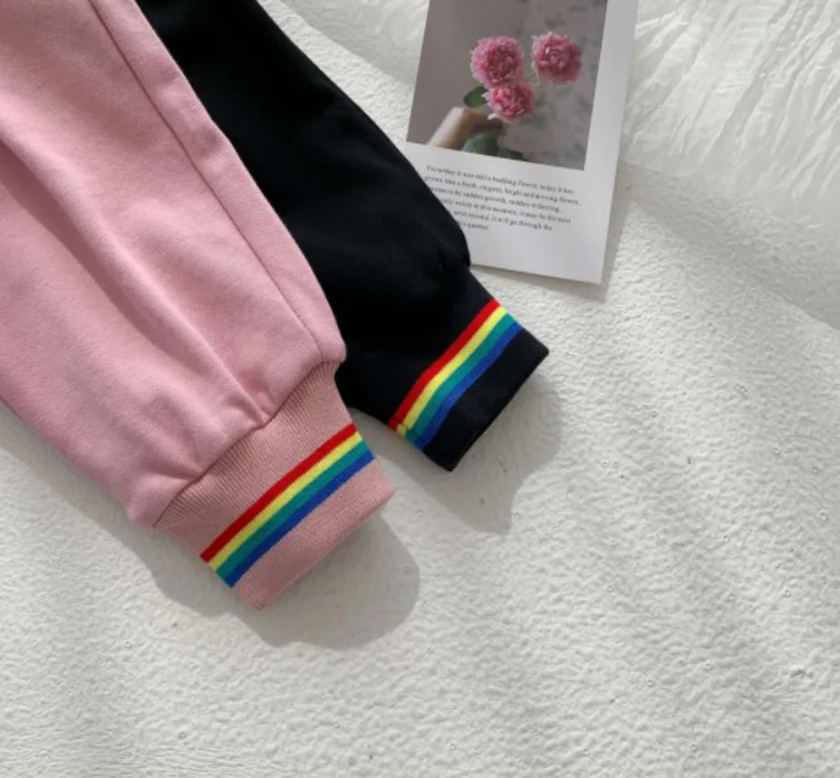

Cultiseed Baby Girls Color Letter Print Hooded Cardigan Coats+Long Pant 2pc Sets Clothes Children Kids Sports Casual Suits
