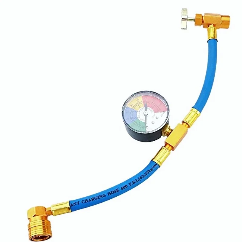 

1PC R134A Air Condition Refrigerant Hose Practical Hose With Gauge For Automobile Vehicles