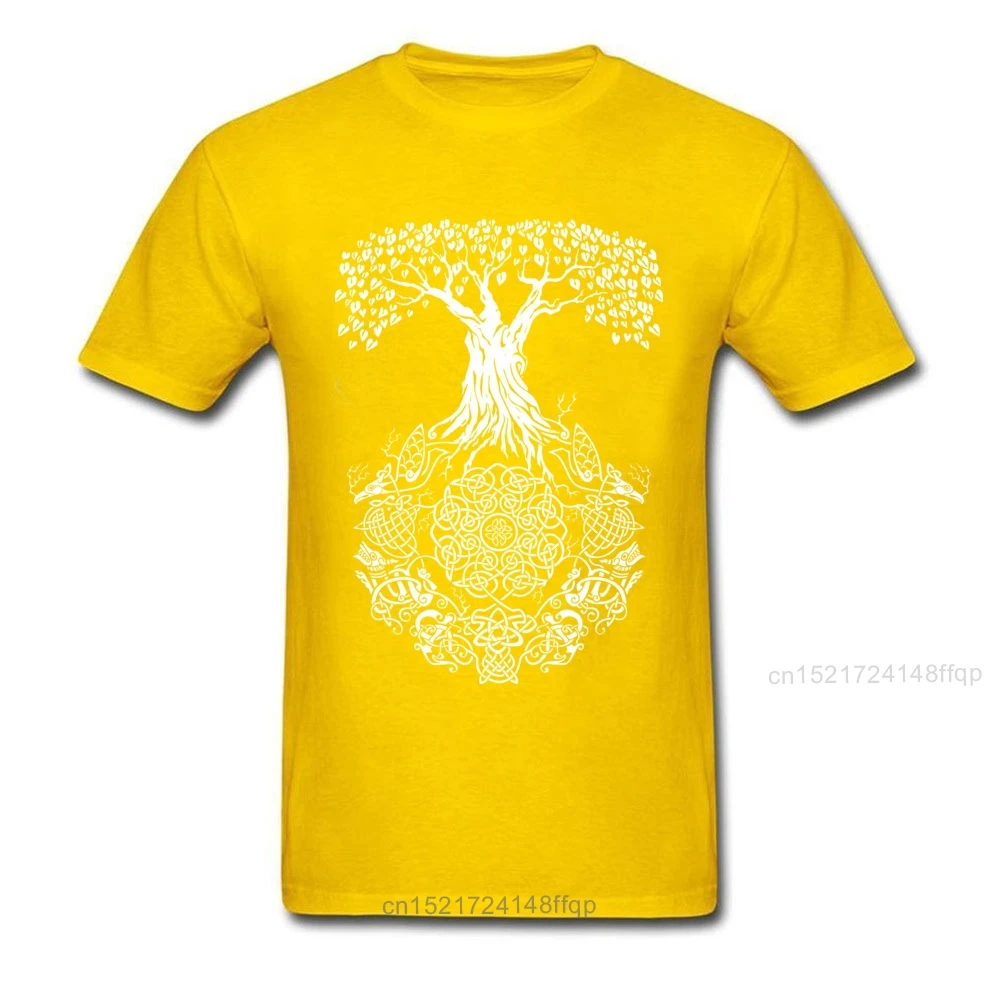 Футболки мужская футболка Yggdrasil Tree of Life черно белые футболки на новый год 100%