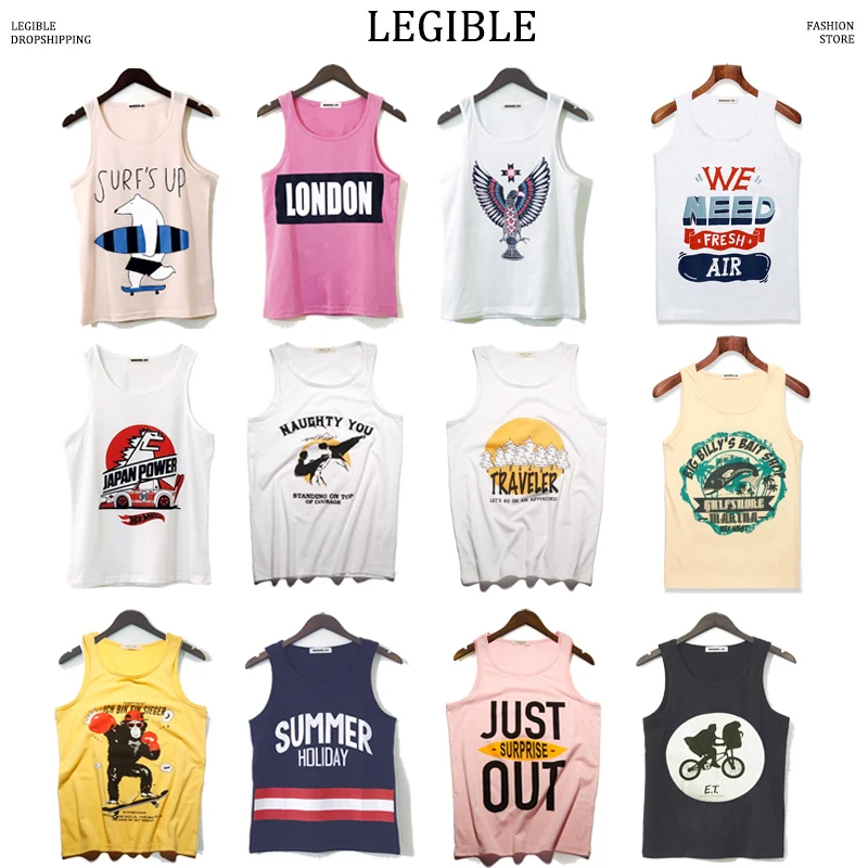 Мужская майка без рукавов летняя повседневная Свободная в стиле хип хоп с