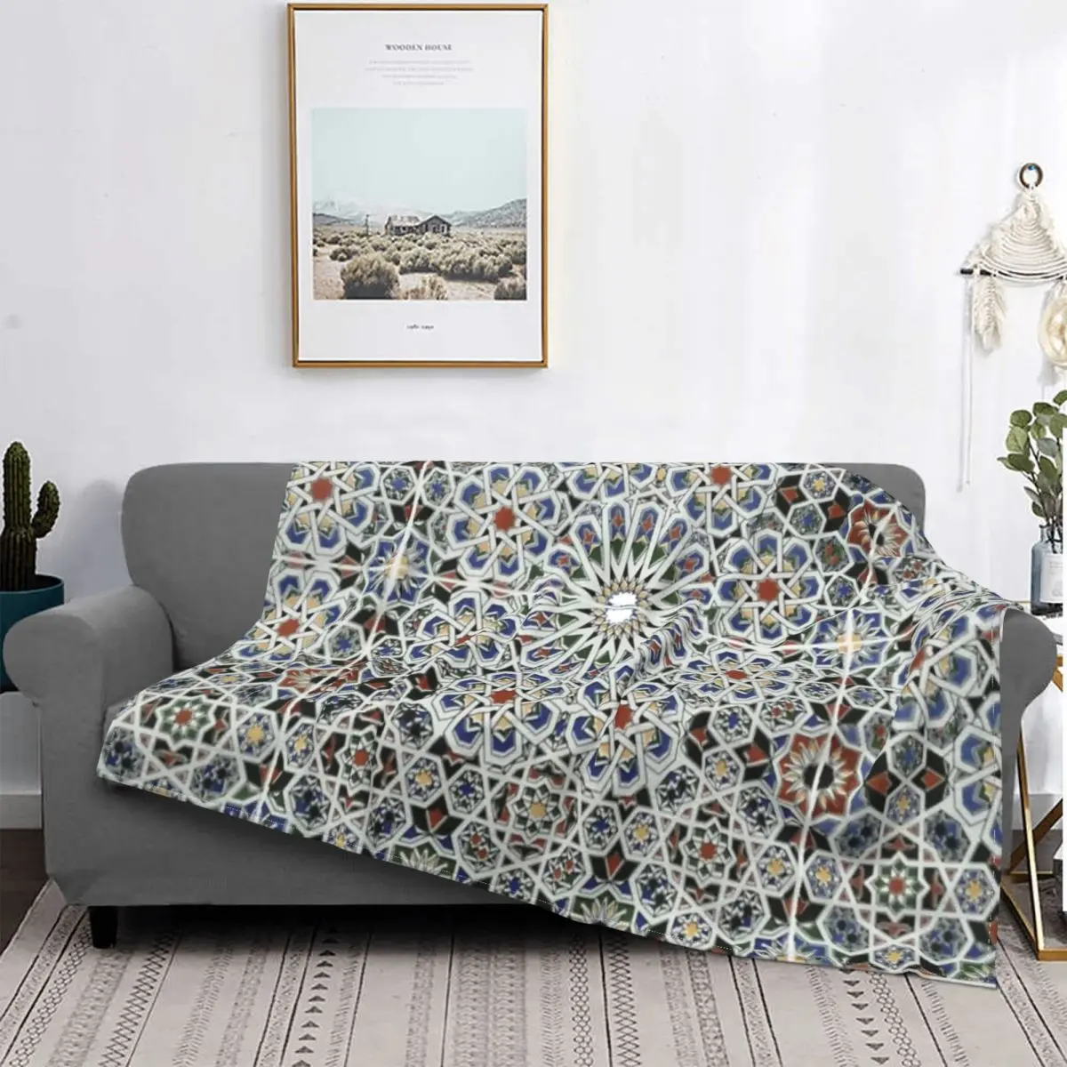 

Manta de arte marroquí, colcha de cama, alfombra a cuadros, colcha térmica 150, manta en la cama