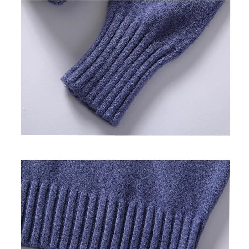 

2020 Brand clothing Men keep warm in winter Turtleneck knit sweater Solid color tight for men Casual knit shirts Plus size S-3XL