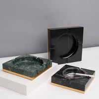 marble portable cigar ashtray for office living room clubhouse ktv useful creative home furnishing ornament greenblack 1616cm