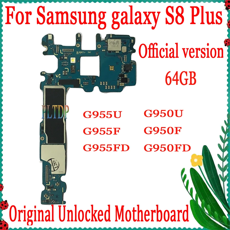 

Free Shipping,Official version for Samsung Galaxy S8 Plus G955U G955F G955FD G950U G950F G950FD Motherboard, with full chips