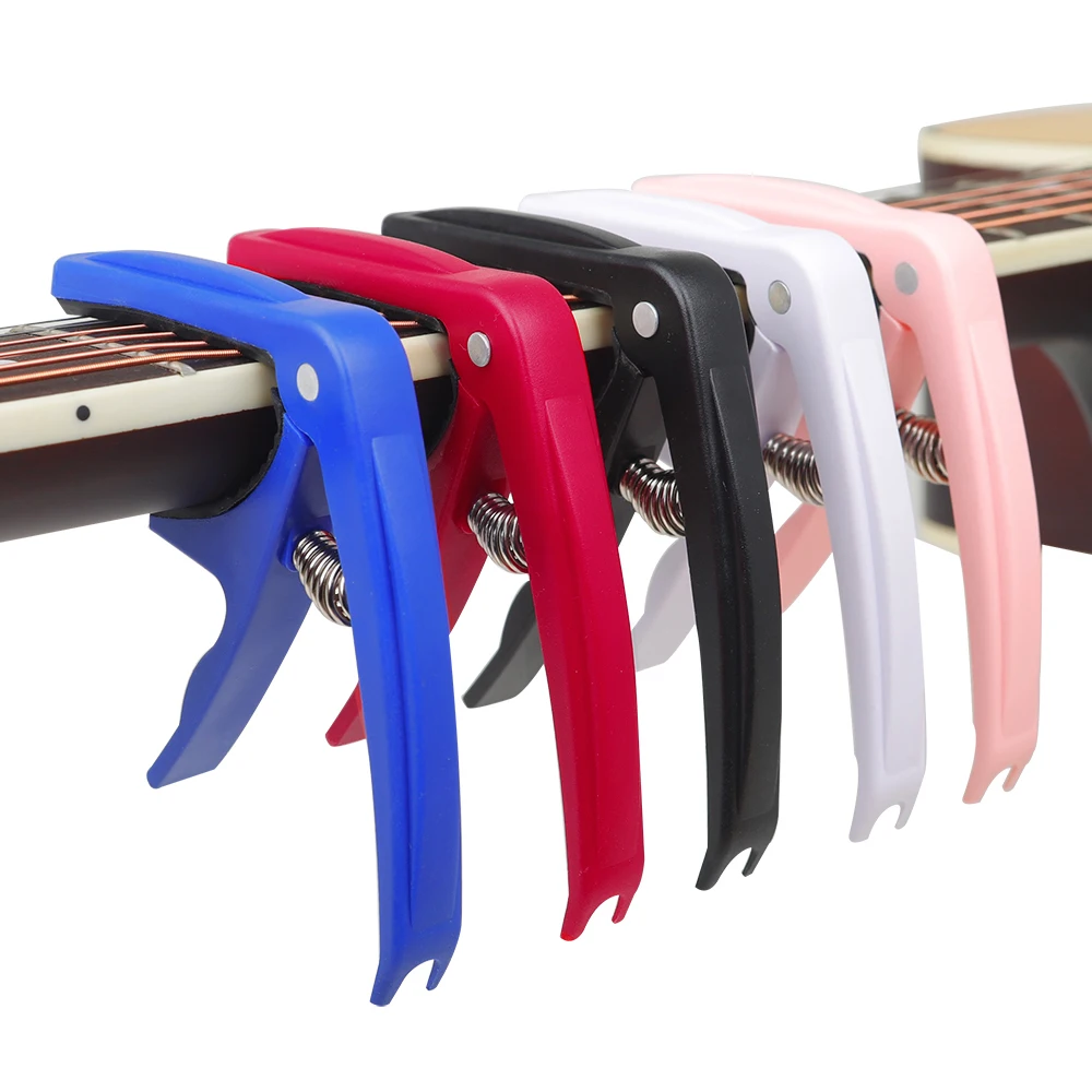 

ABS Resin Colorful Guitar Capo with Pin Puller for Acoustic Electric Guitar Ukulele Tuning 5 Colors Optional