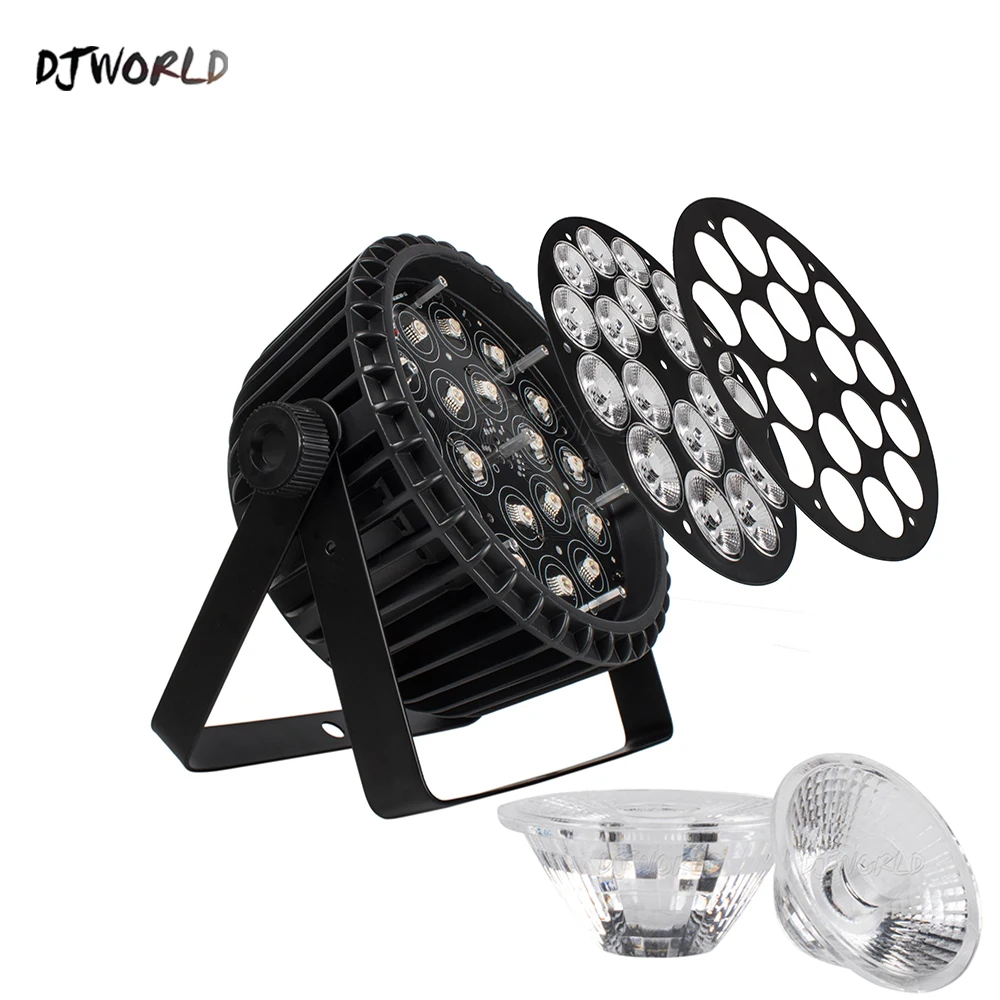 Светодиодный просветильник ектор DJworld алюминиевый 18x18 Вт RGBWA + УФ-лампа контроллер