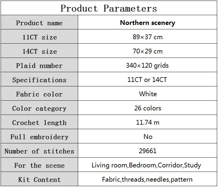 Набор для вышивки крестом Joy Sunday набор рукоделия с Северными пейзажами и печатным