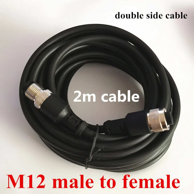 Разъем датчика M12 боковой штекер ball 2 м гнездо 4P 5P 8 контактов + ПВХ линия тип А угол