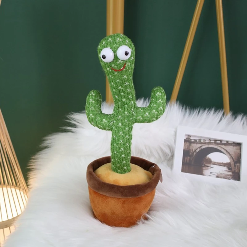 Funny 32cm Electric Dancing Plant Cactus Plush Stuffed Toy with Music for Kids Children Gifts Home Office Decoration |