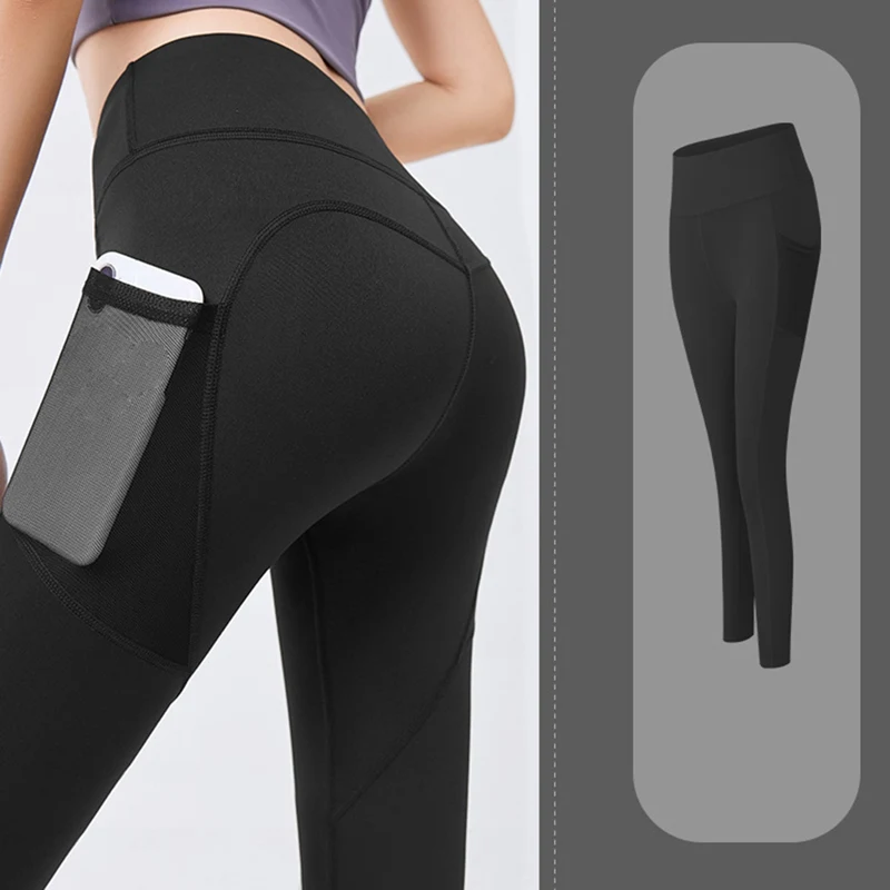 

Summer Cooling Yoga Pants Comfortable Sport Leggings Gym Exercise Fitness Leggings Women Seamless Stretchy Pant Pocket Tights