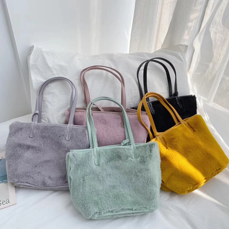 Женская сумка из ангорской шерсти Sunday Повседневная маленькая на плечо