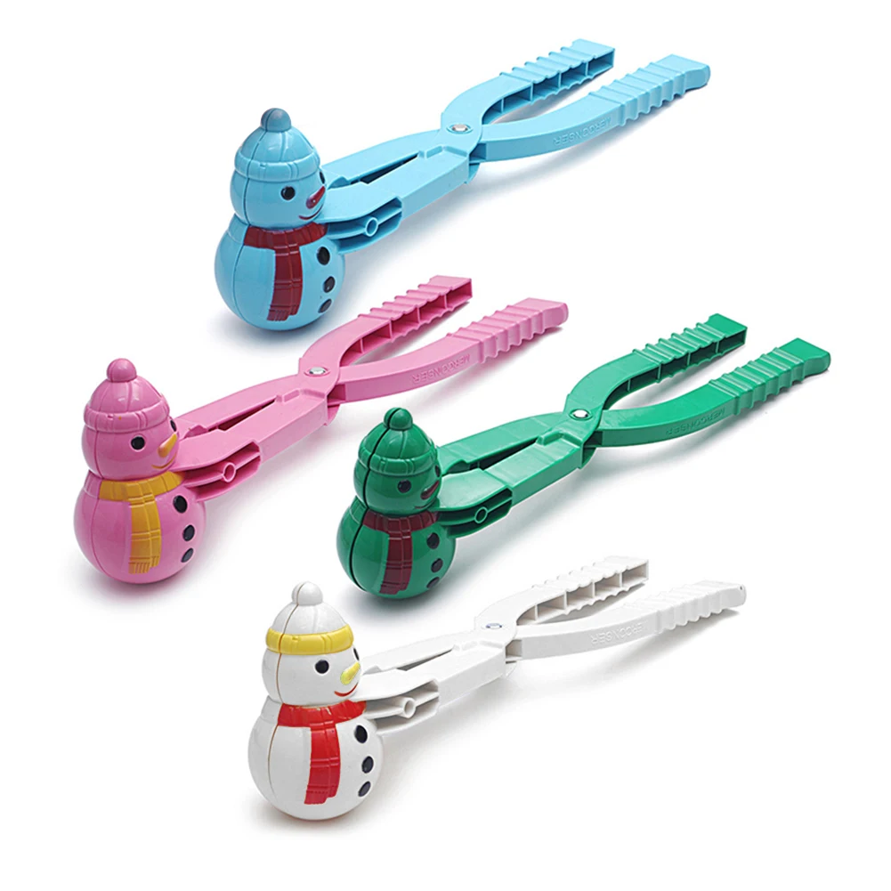 

4pcs Kids Winter Snow Sand Mold Tool Snowman Kids Outdoor Sports Snow Ball Mold Toys Winter Snowball Maker Clip