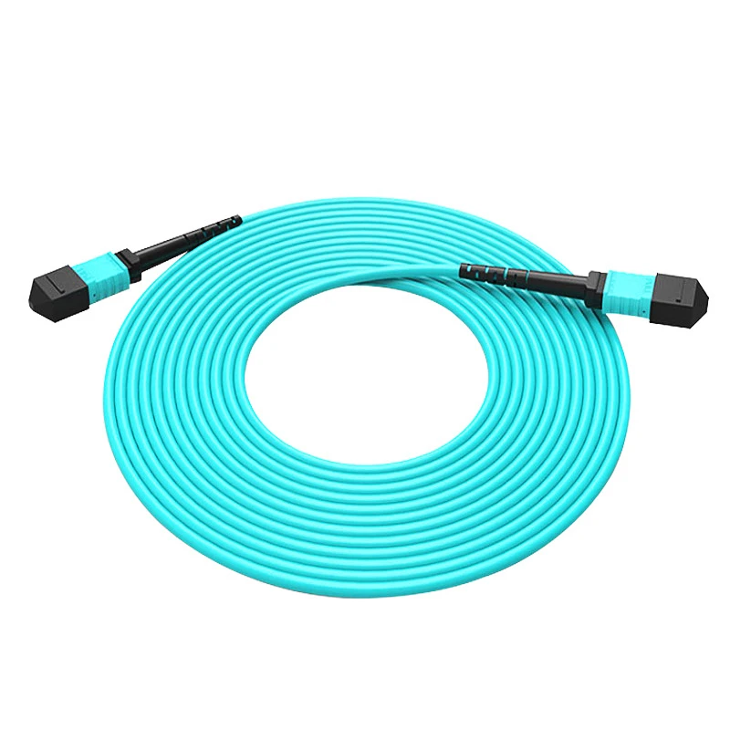HTOC MPO-MPO Fiber Jumper FTTH Low Loss 10G Multimode 8/12/24 Core OM3 40G/100G 10/15/20M