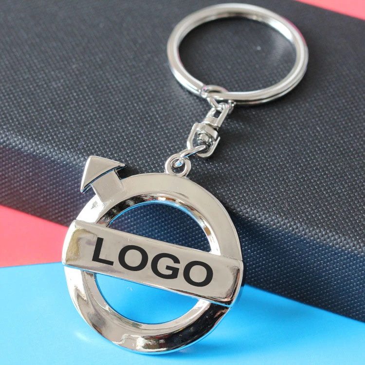 Креативный металлический брелок с вырезами и черным буквенным логотипом для Volvo