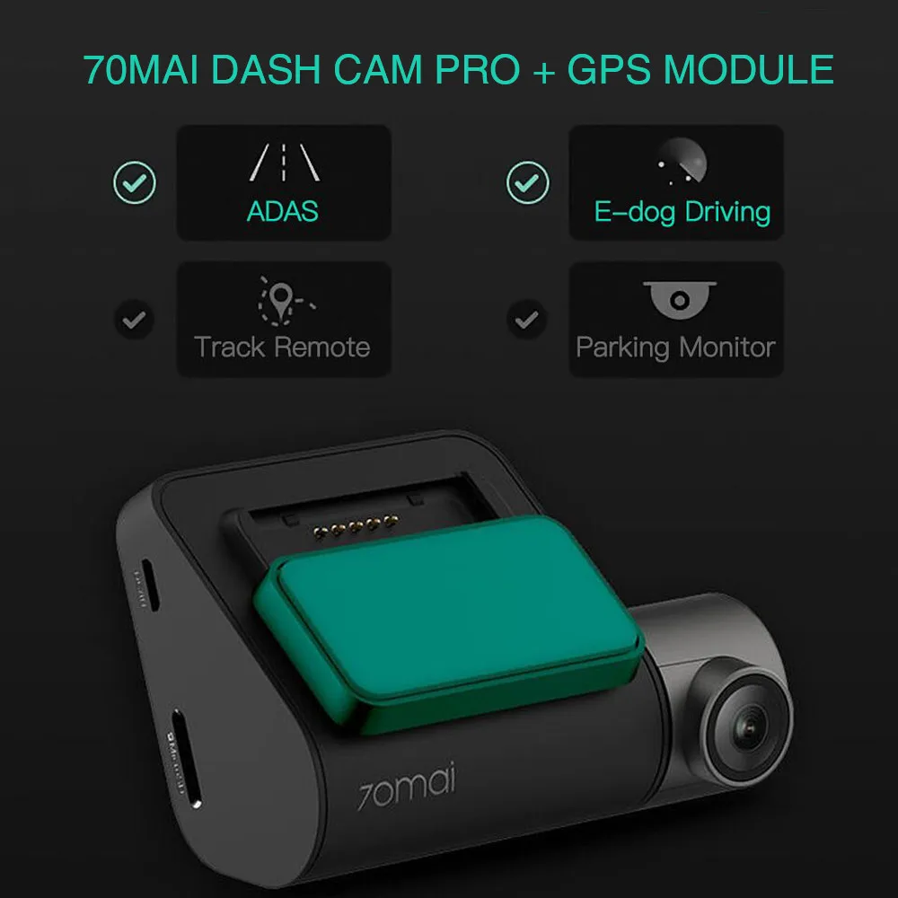 XIAOMI GPS модуль для 70mai Dash Cam pro ADAS 1944P HD 140 пикселей Автомобильный видеорегистратор DVR