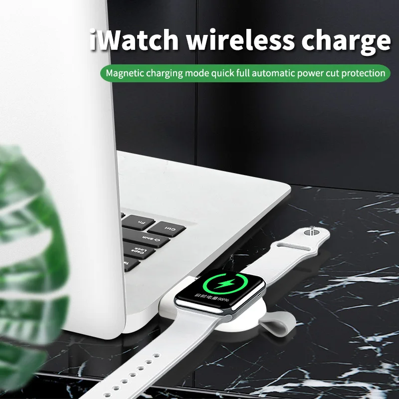 Портативное зарядное устройство USB для часов магнитное Беспроводное Apple iWatch Series 5