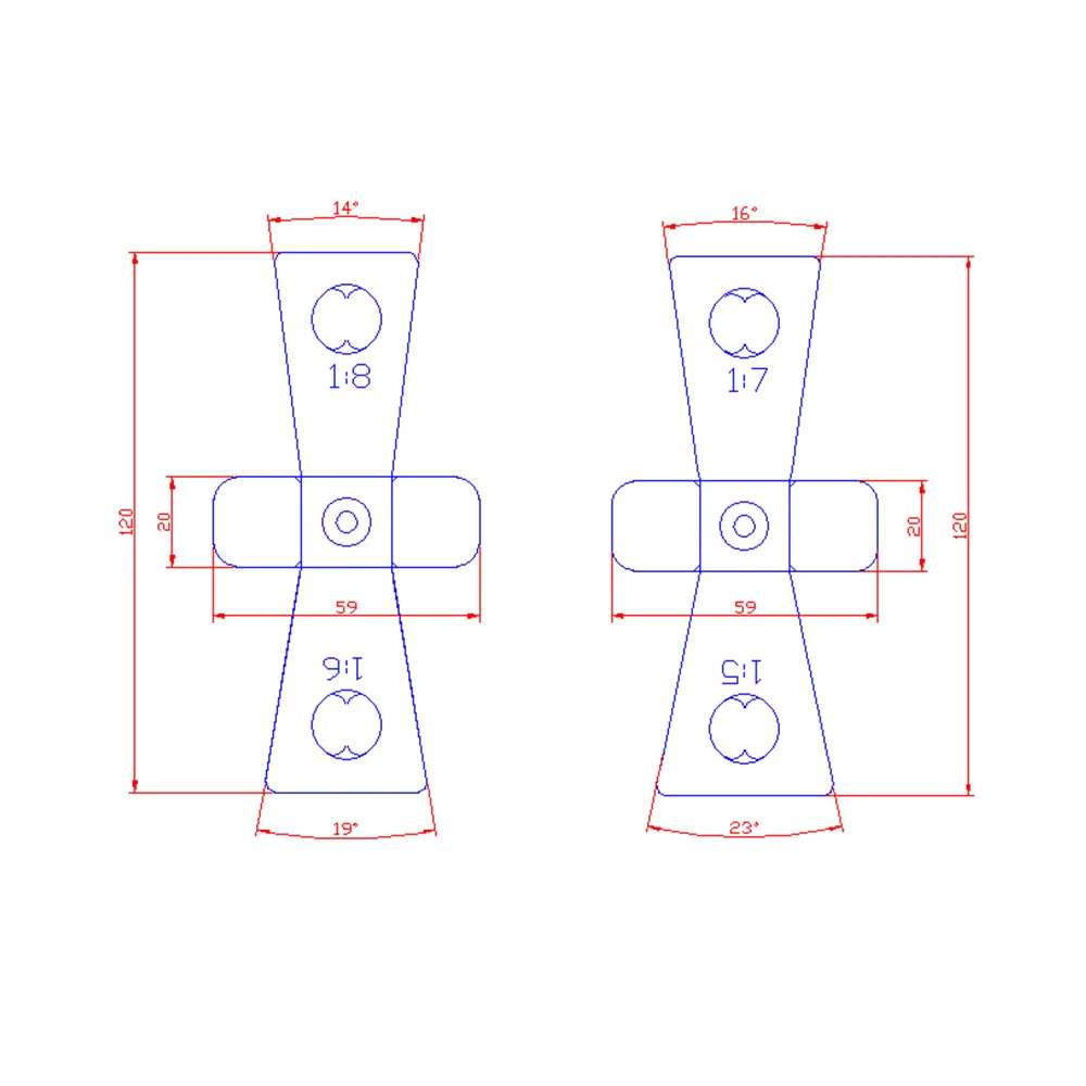 

New 2pcs Dovetail Guide Marker Marking Guage Carpenter Woodworking Scriber Tool Featuring 1:5/1:6/1:7/1:8 Slope