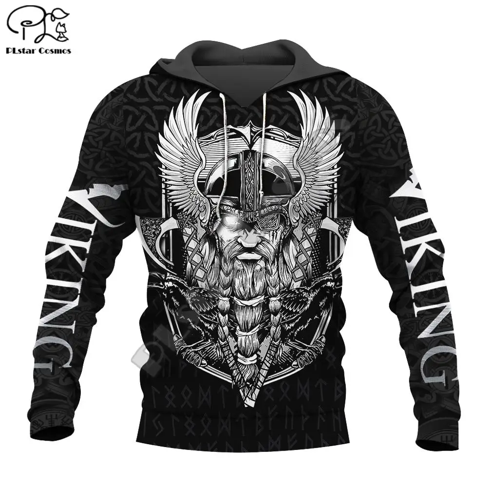 PLstar Cosmos Viking Warrior Tattoo New Fashion Tracksuit casual 3DfullPrint Zipper/Hoodie/Sweatshirt/Jacket/Mens Womens style-2