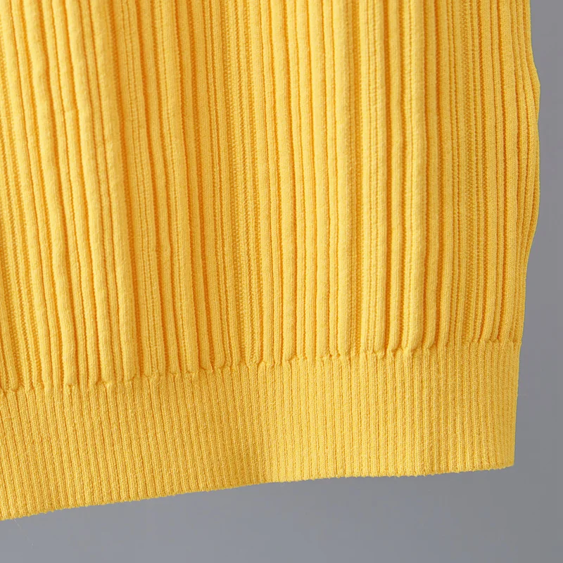 

HARLEYFASHION Spring New Women Elegant Slim Strong Elasic Ribbed Knitted Dress Button O-Neck French Style Mid-Length Dresses