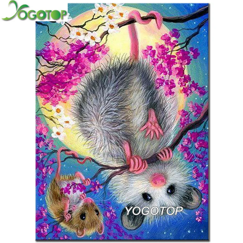 

DIY Diamond Painting Cartoon animal mouse Cross Stitch Full Square round Embroidery Rhinestone Pictures Mosaic Kits art YY2397