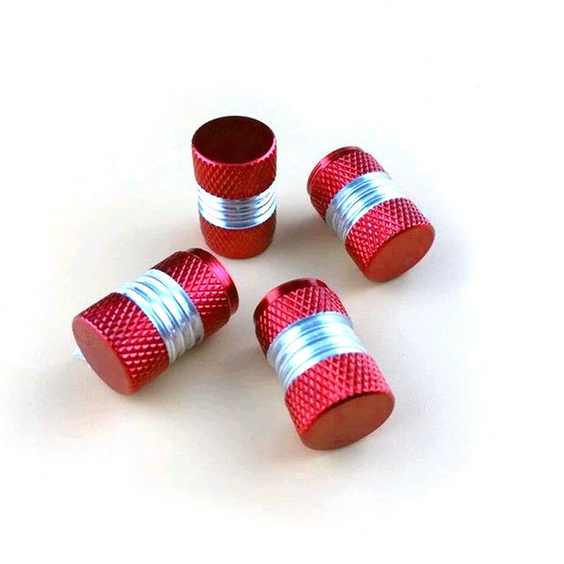 

4Pcs Anodized Aluminum Tire Wheel Air Pressure Valve Stem Caps Car Truck Motorcycle Tyre Rim Valve Dust Cover Red Exterior Parts