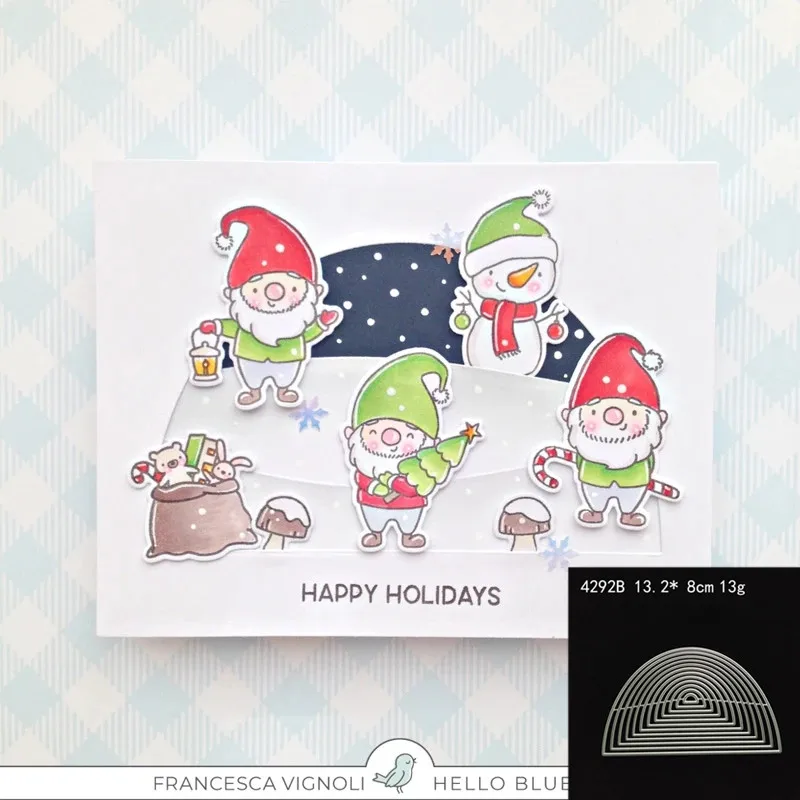 

2021 New Semicircle Border Metal Cutting Dies DIY Scrapbooking Embossing Paper Photo Frame Stamps Craft Template Mould Stencils