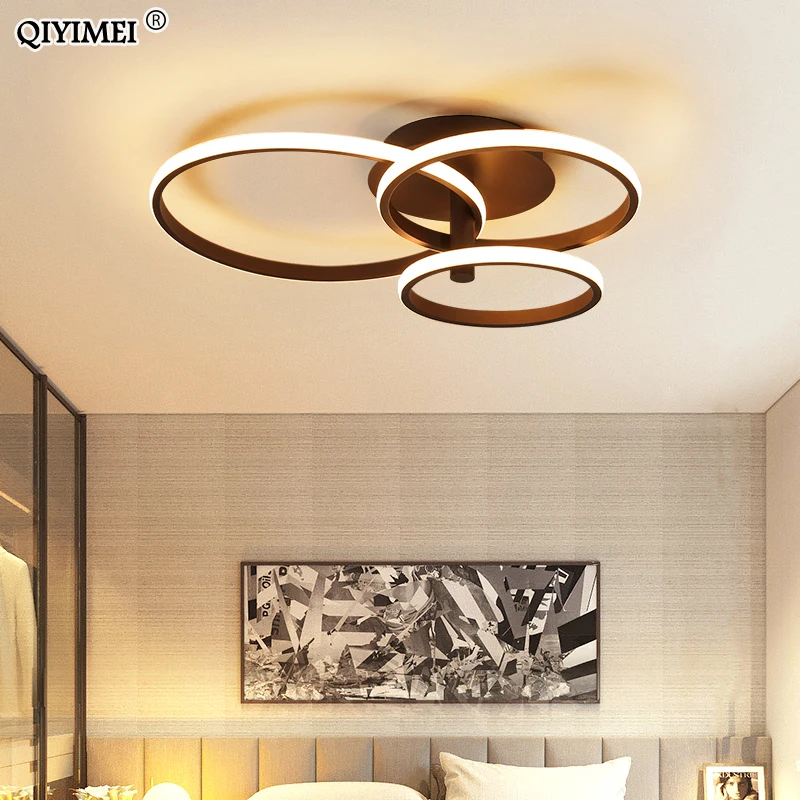 

New Design LED Ceiling Light For Living RoomDining Bedroom white coffee Finnished Indoor Home Lighting Fixture Lamparas De Techo