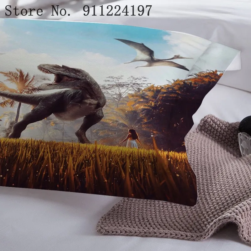 Комплект постельного белья с 3D рисунком динозавров Детский пододеяльником