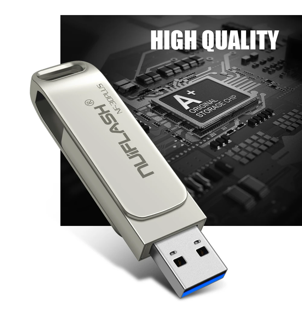Nuiflash USB флеш-накопитель 32 Гб 64 Гб металлический USB 3,0 флеш-накопитель высокоскоростной USB флеш-накопитель 128 ГБ реальная емкость 16 ГБ USB флеш-накопитель